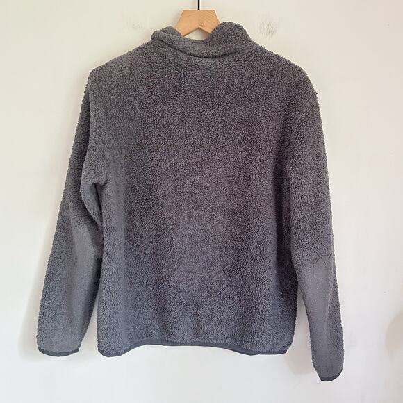Patagonia Sherpa Quarter Zip Pullover Sweatshirt Size M Gray - Picture 4 of 6